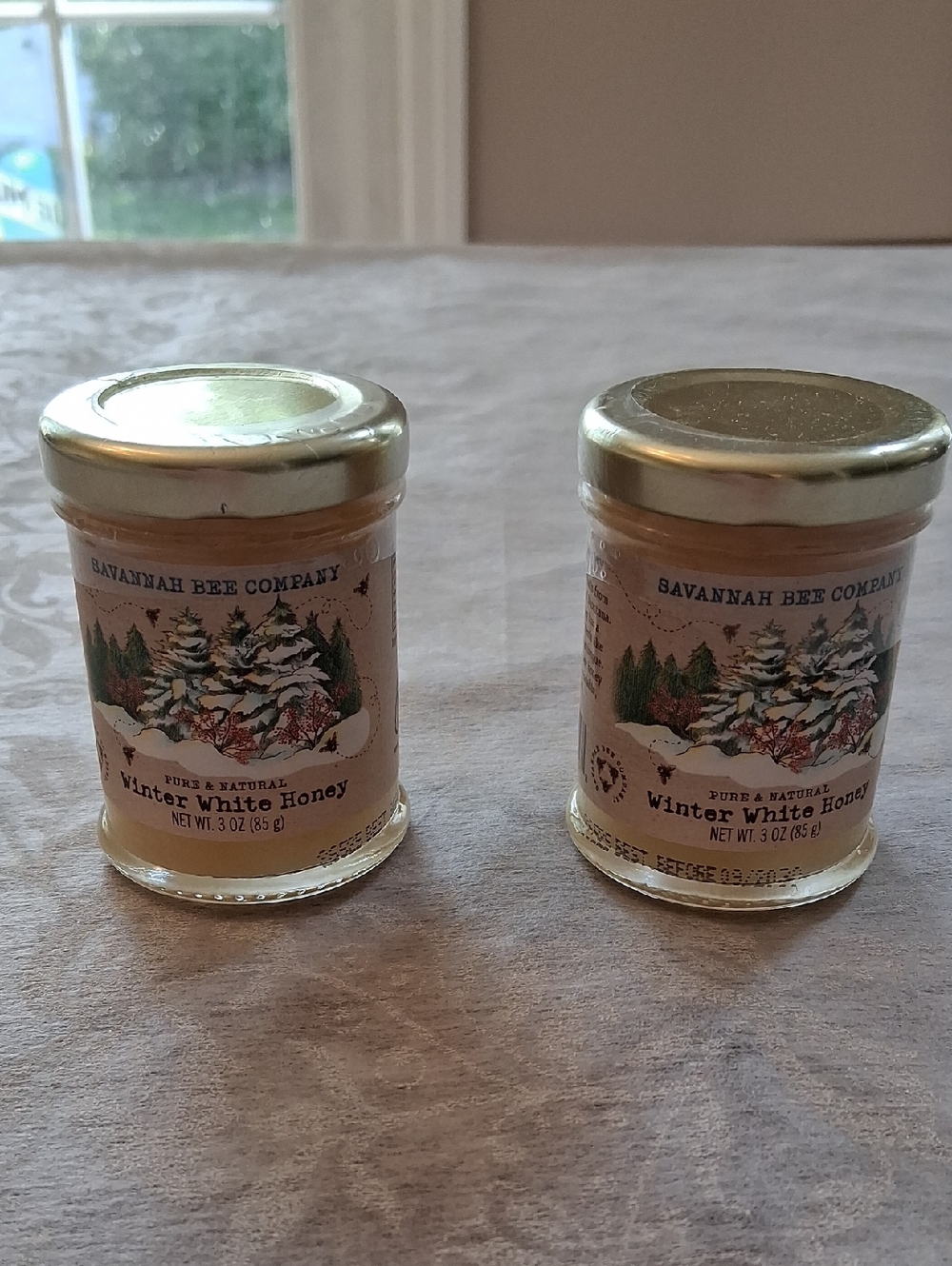 (2) Savannah Bee Company Winter White Honey - 3oz Each